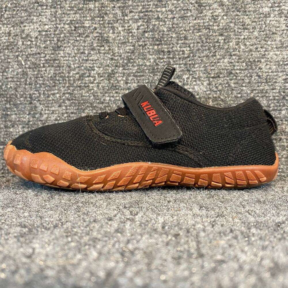 Kubua Barefoot Sneakers Light Breathable Hook & Loop Black Comfort Shoes Kids 2
